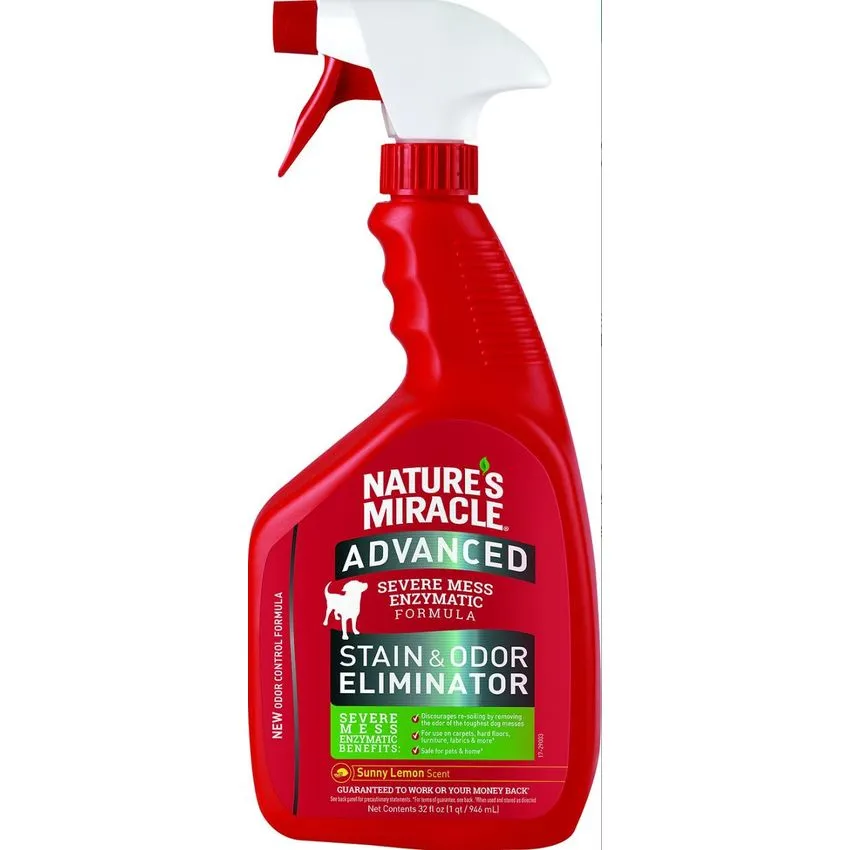 Natures Miracle Perros Eliminador Manchas Olores Limón 32oz