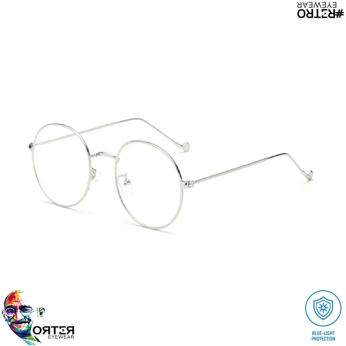 Gafas Óptica Descanso RETRO® Mahatma Gandhi Iconic Original Luz Azul PC Gamer HD