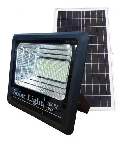 Reflector Solar Led 200w Luz Blanca + Control Remoto