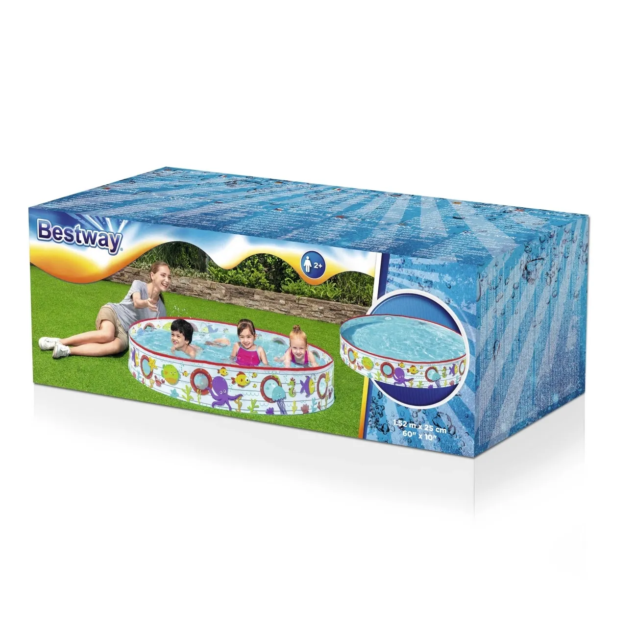 Piscina Niños Grande Acuario Rigida 152x 25cm Bestway 55029