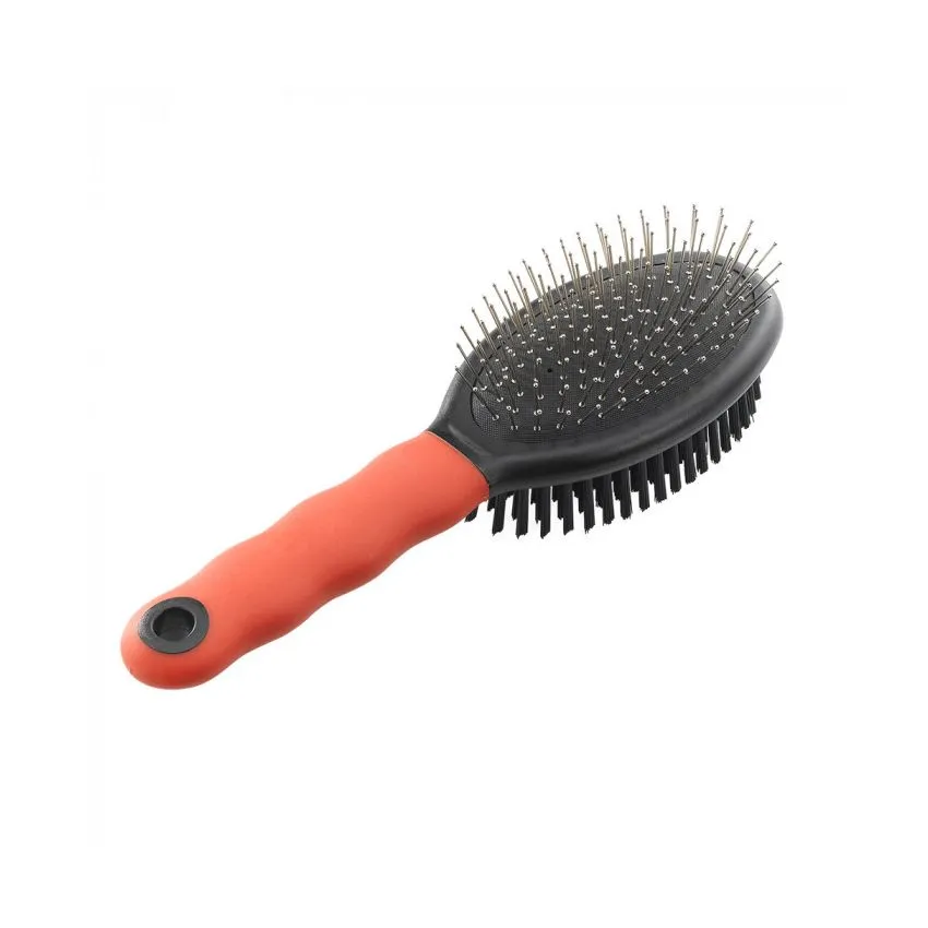 Cepillo Dual Perro Ferplast Gro 5928 Double Brush Rojo