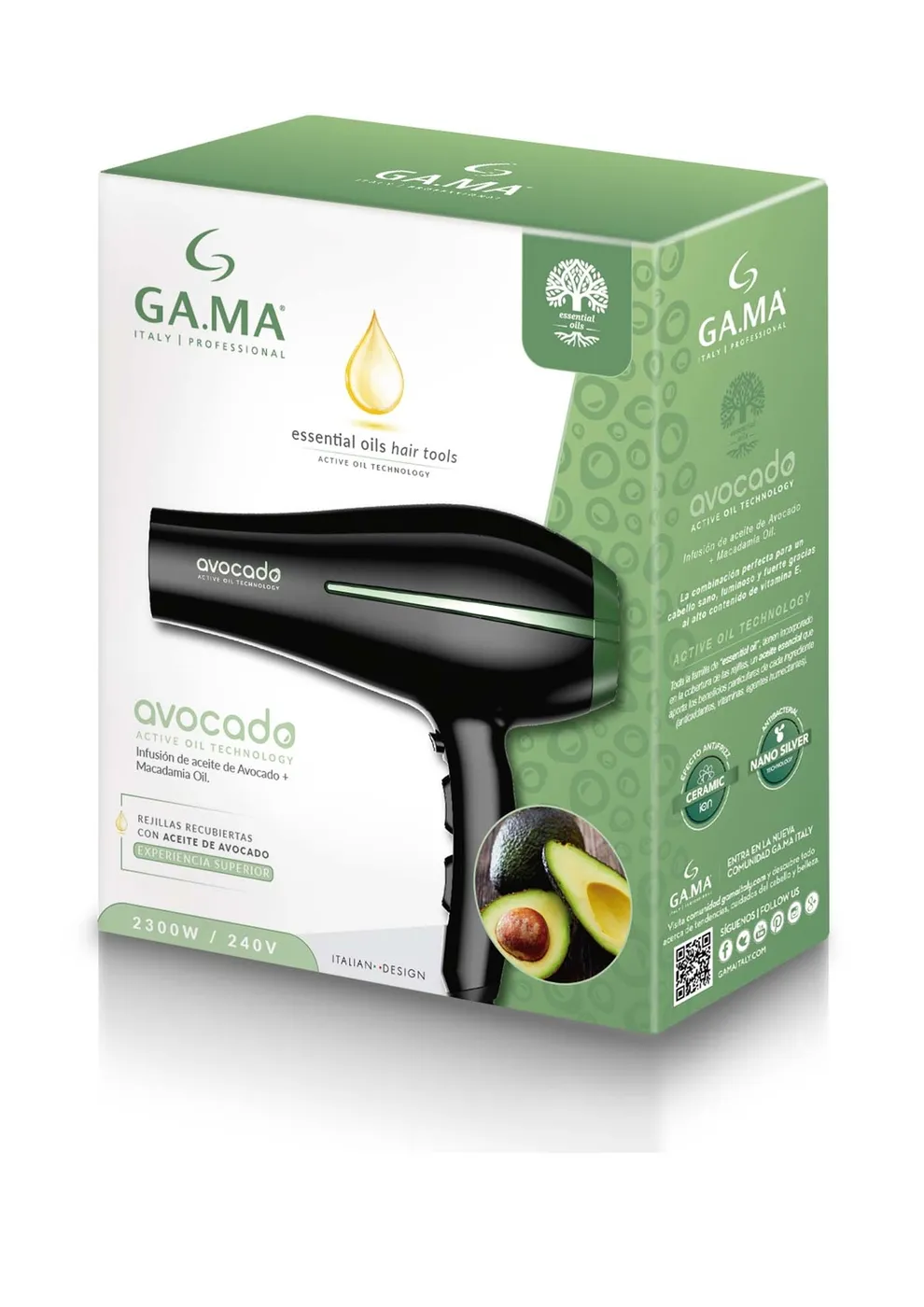 Secador de Cabello GAMA Bora Avocado Negro Original