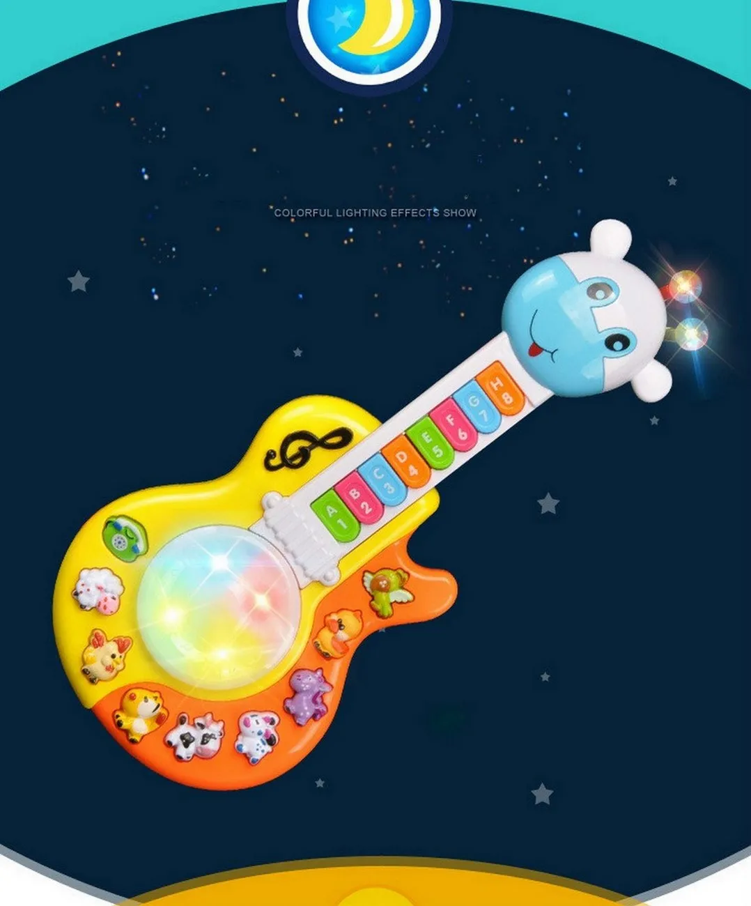 Guitarra Musical Didactica Para Bebe Con Luces Y Sonidos