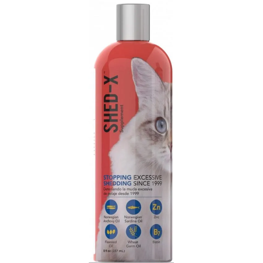 Shed X Dermaplex Gatos Suplemento Vitaminico Pelo Piel 8 Oz