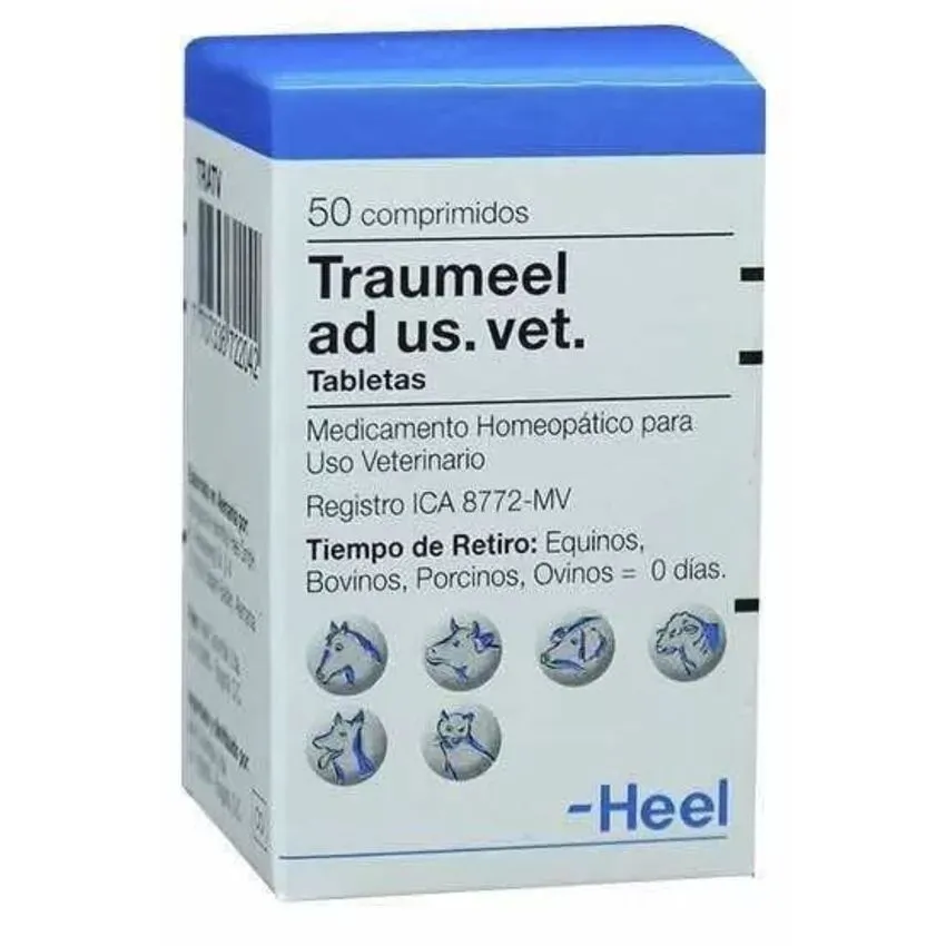 Traumeel Ad Us. Vet. Homeopático Frasco 50 Comp