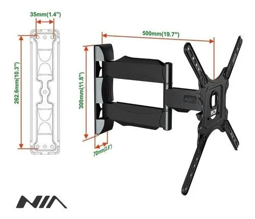 Soporte Pared Móvil Tv 32 A 55 Pulgadas Nia P4