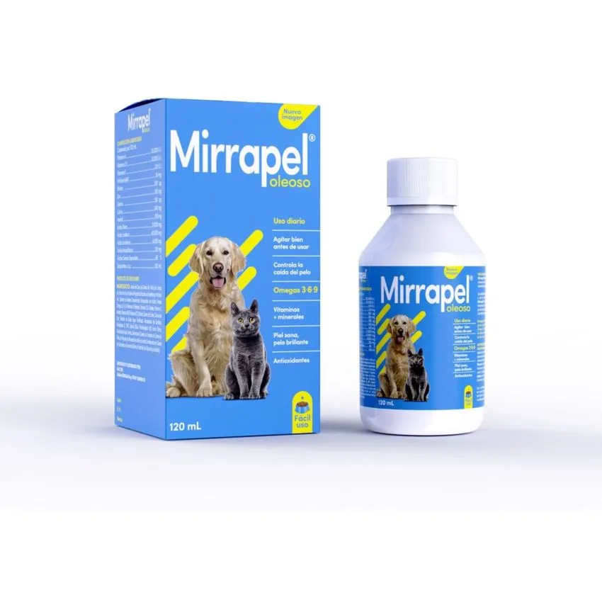 Mirrapel Oleoso Perros Gatos Multivitamínico Frasco 120ml