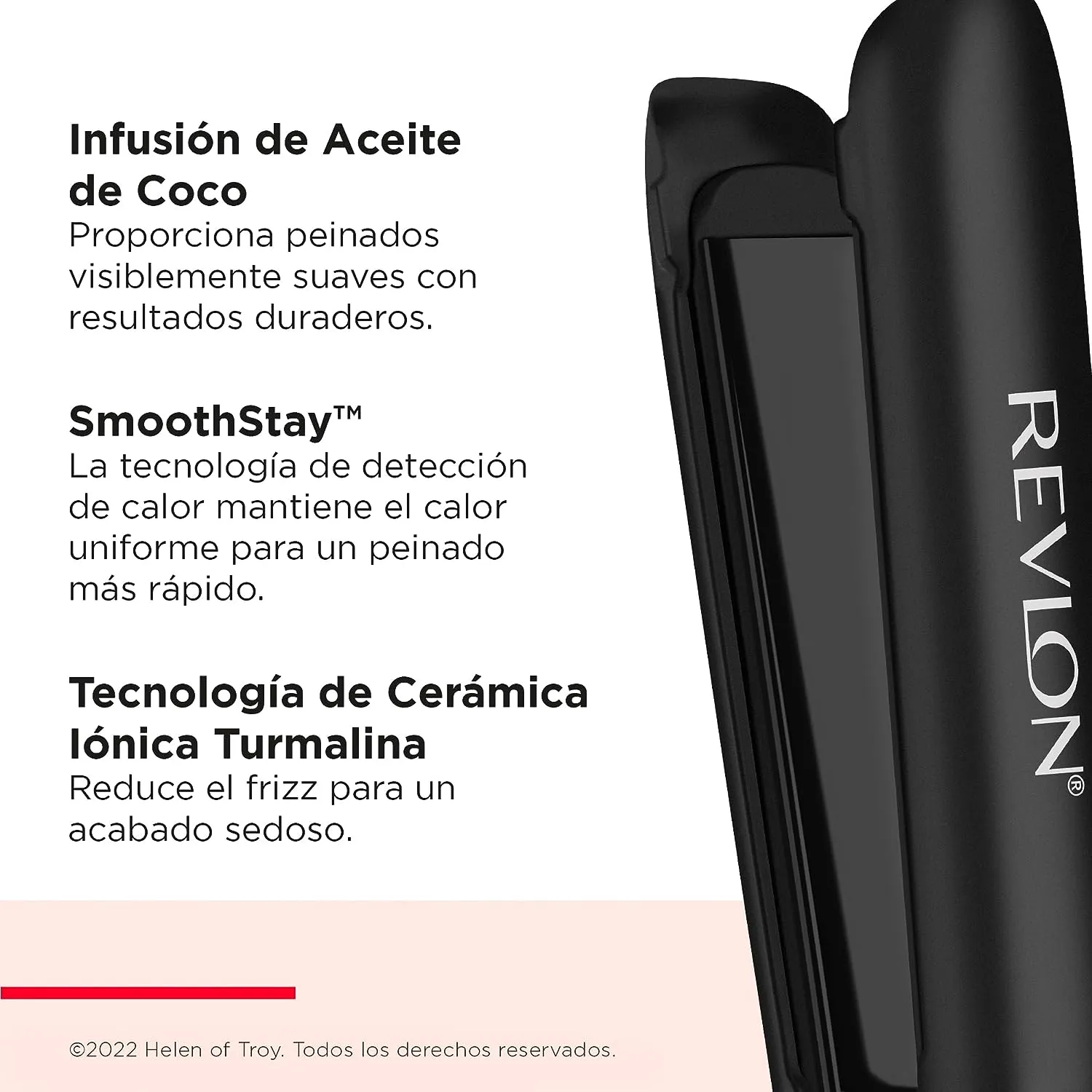 Plancha Revlon SmoothStay Con Infusión De Aceite De Coco