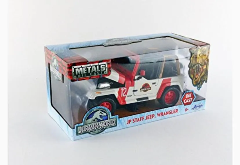 Juguete Carro Película Jurassic World Jeep Wrangler 1992 Escala 1:24 Original 