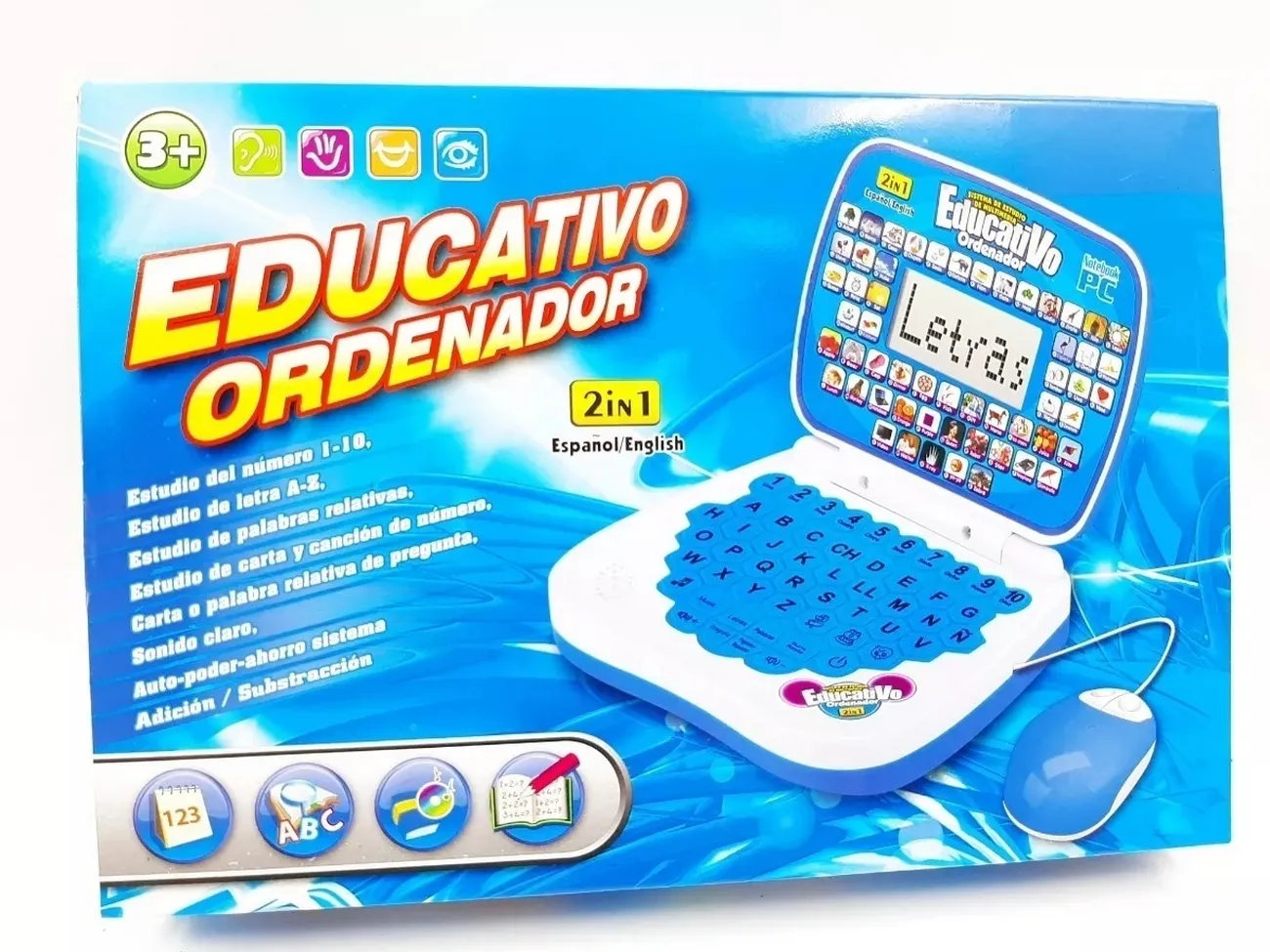 Mi Primer Portátil Infantil Laptop Educativo Sonido Led Niño