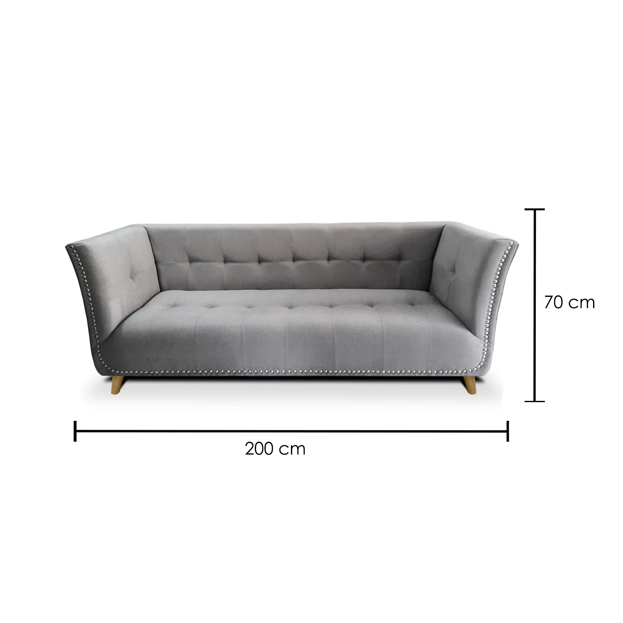 Sofa Homer 3 Puestos Color Gris