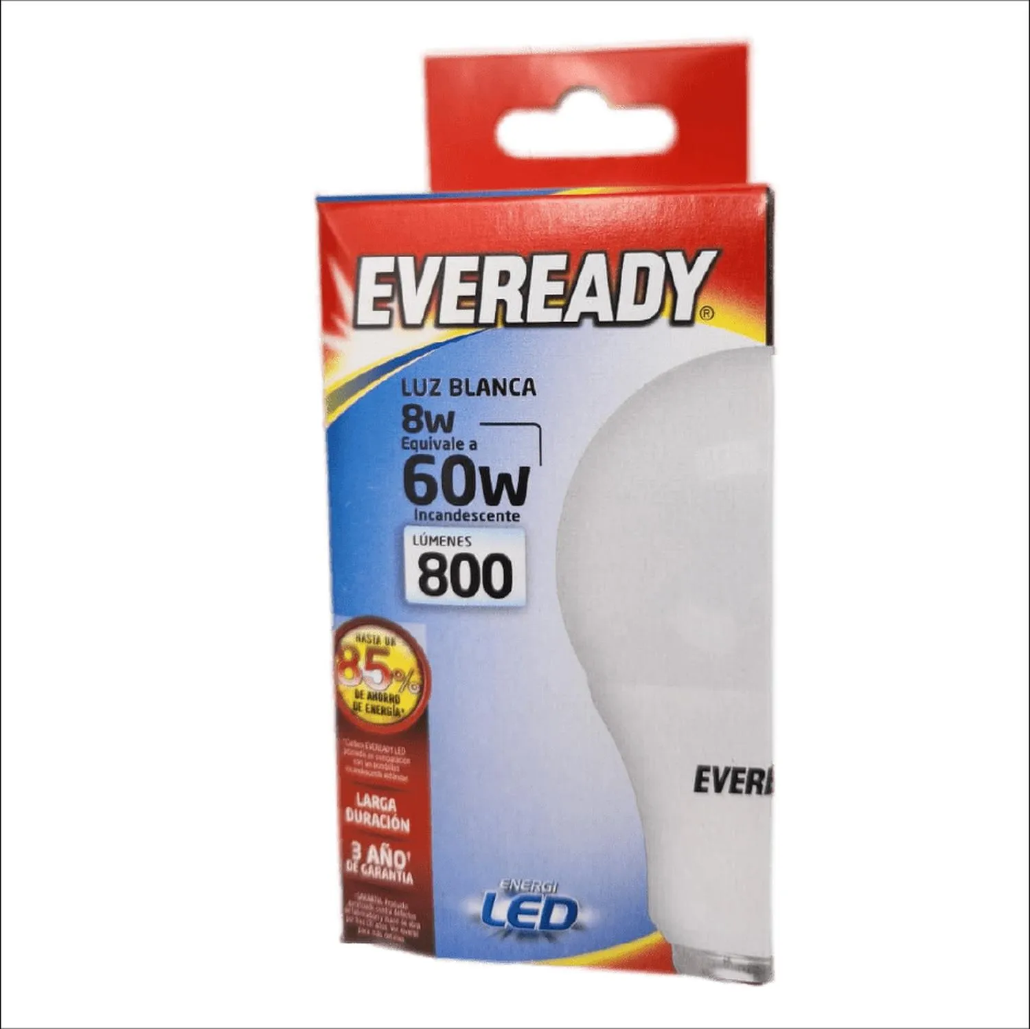 Bombillo LED EVEREADY 8W 800 Lumens x1 Und