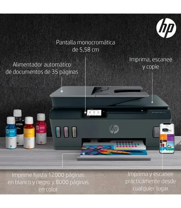 Impresora Multifuncional HP Smart Tank 530 