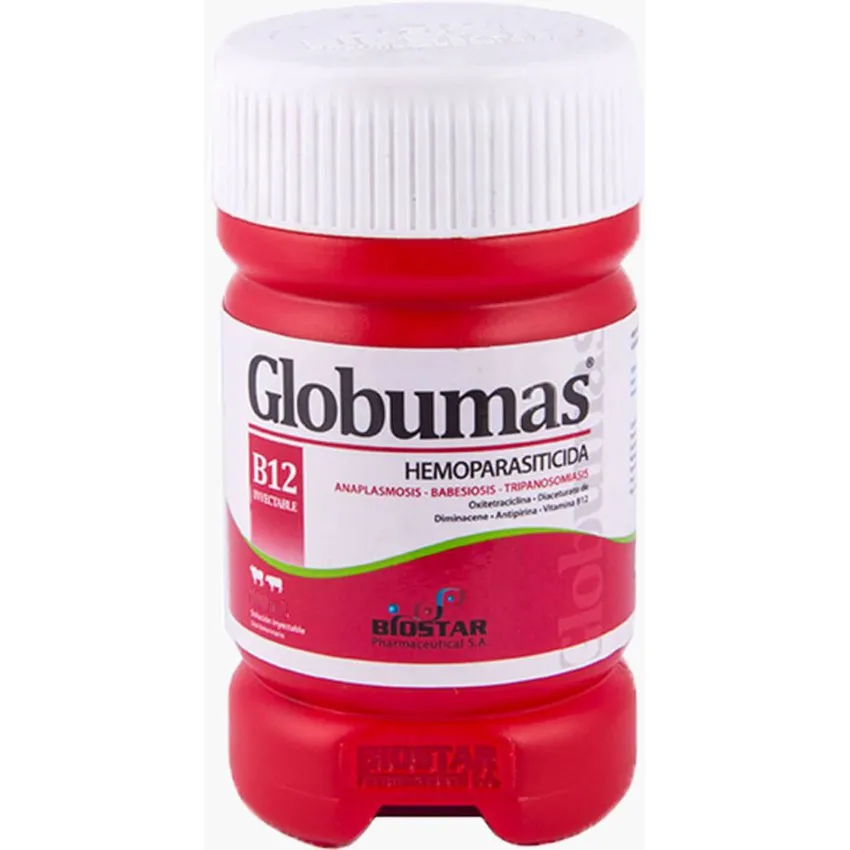 Globumas B12 Hemoparasiticida Equinos - Bovinos 500Ml