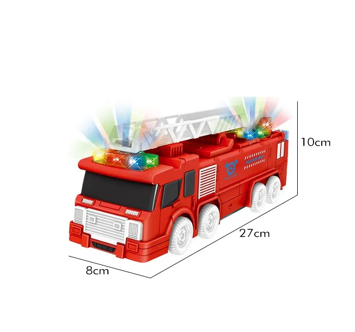 Carro Camion Bomberos Robot Transformers Niños + Baterias 