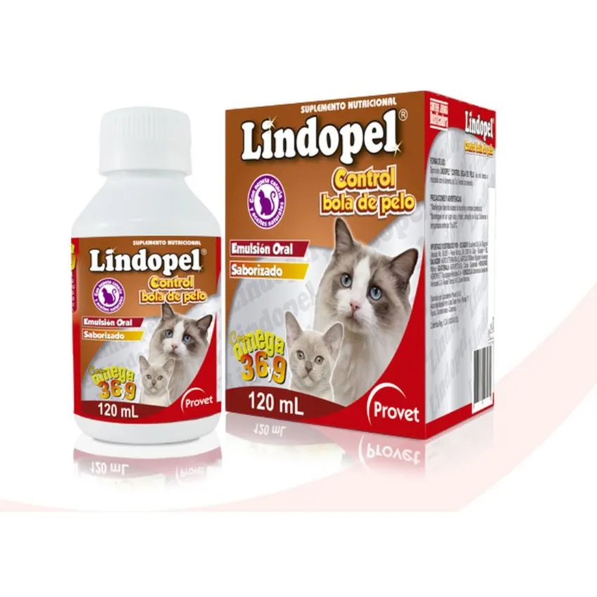 Lindopel Control Bola Pelos Suplemento Nutricional Gatos 120Ml