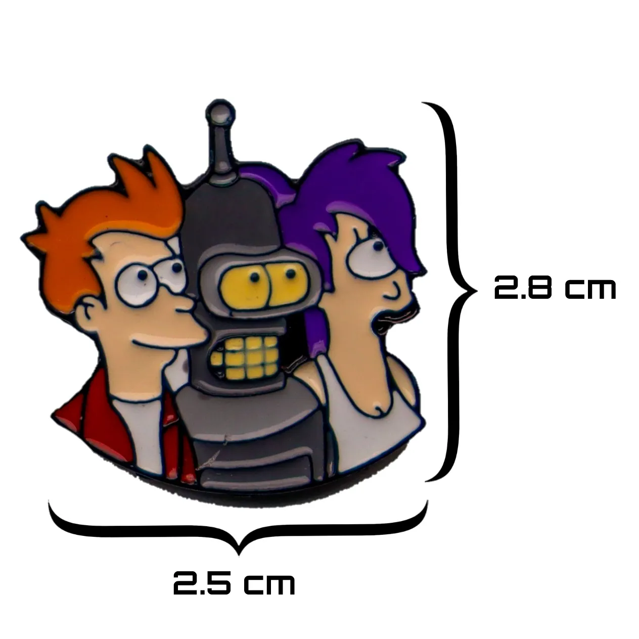 Prendedor (pin) Futurama + Bolsa decorativa