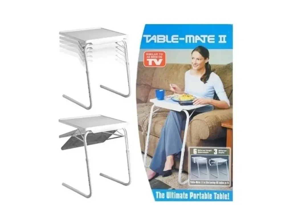 Mesa Portátil Plegable Table Blanca Mate Mesa Apoyo Soporte