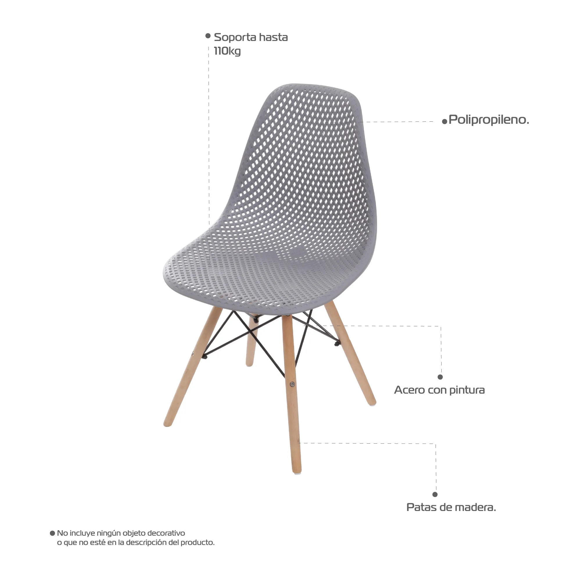 Silla 5CERO AIR Color Gris