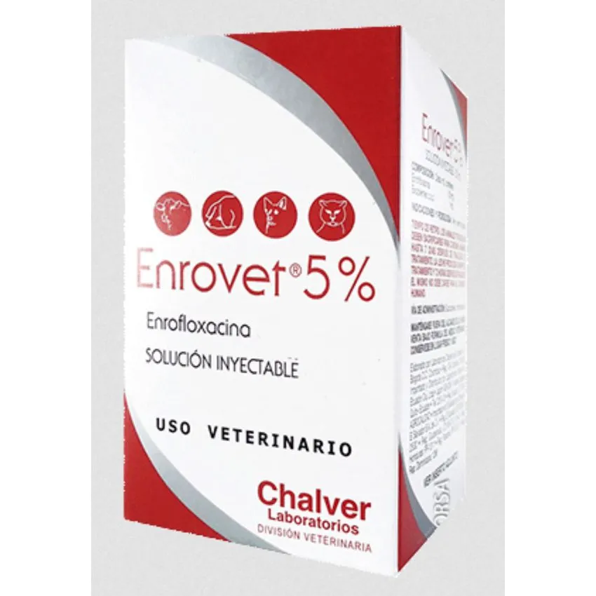 Enrovet 5 Antibiotico Inyectable Perros Gatos 100Ml