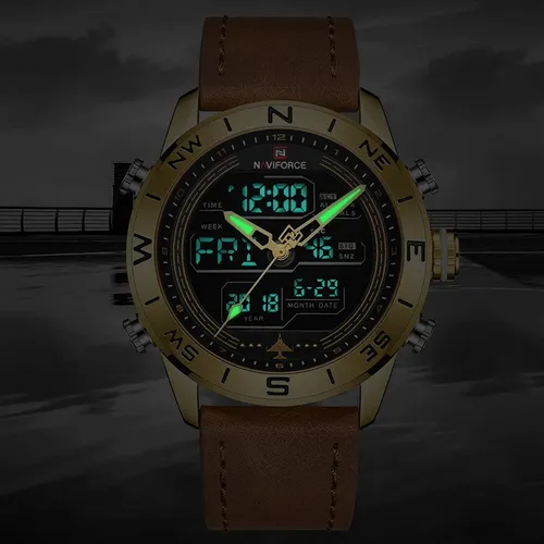 Reloj Naviforce Original NF9144 Casual Marrón