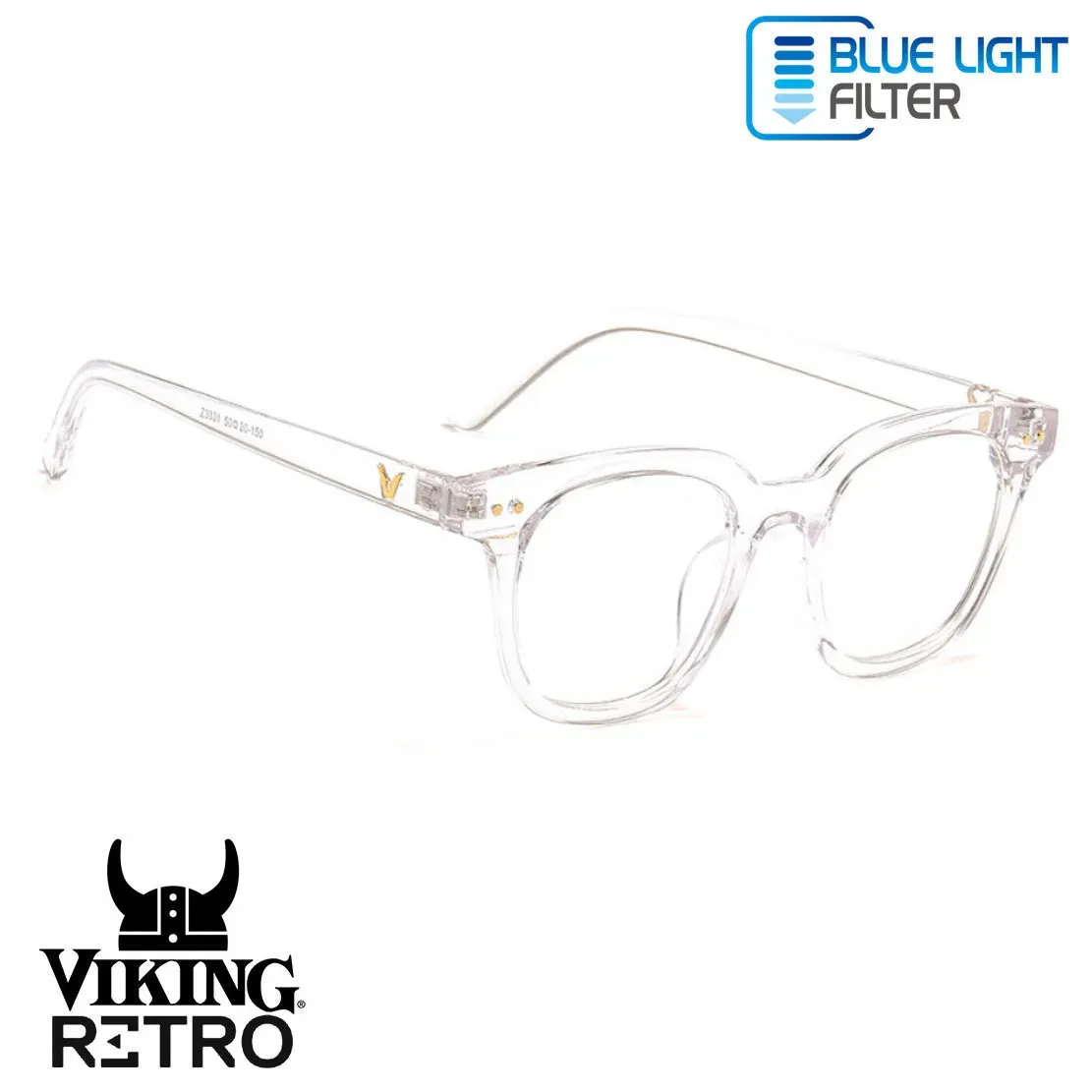 Gafas Óptica Descanso RETRO® VIKING ICE Marco Original Luz Azul AntiBlue PC