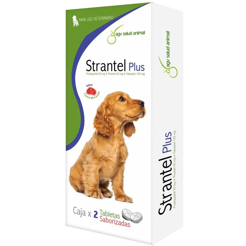 Strantel Plus Antiparasitario Perros Hasta 3,5Kg Tableta Saborizada