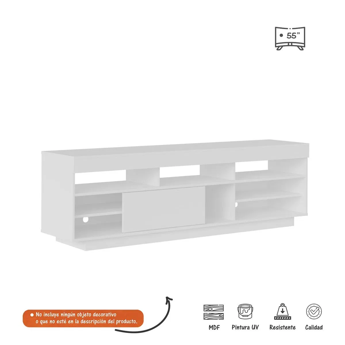 Mueble De TV 42" Bertolini Color Blanco