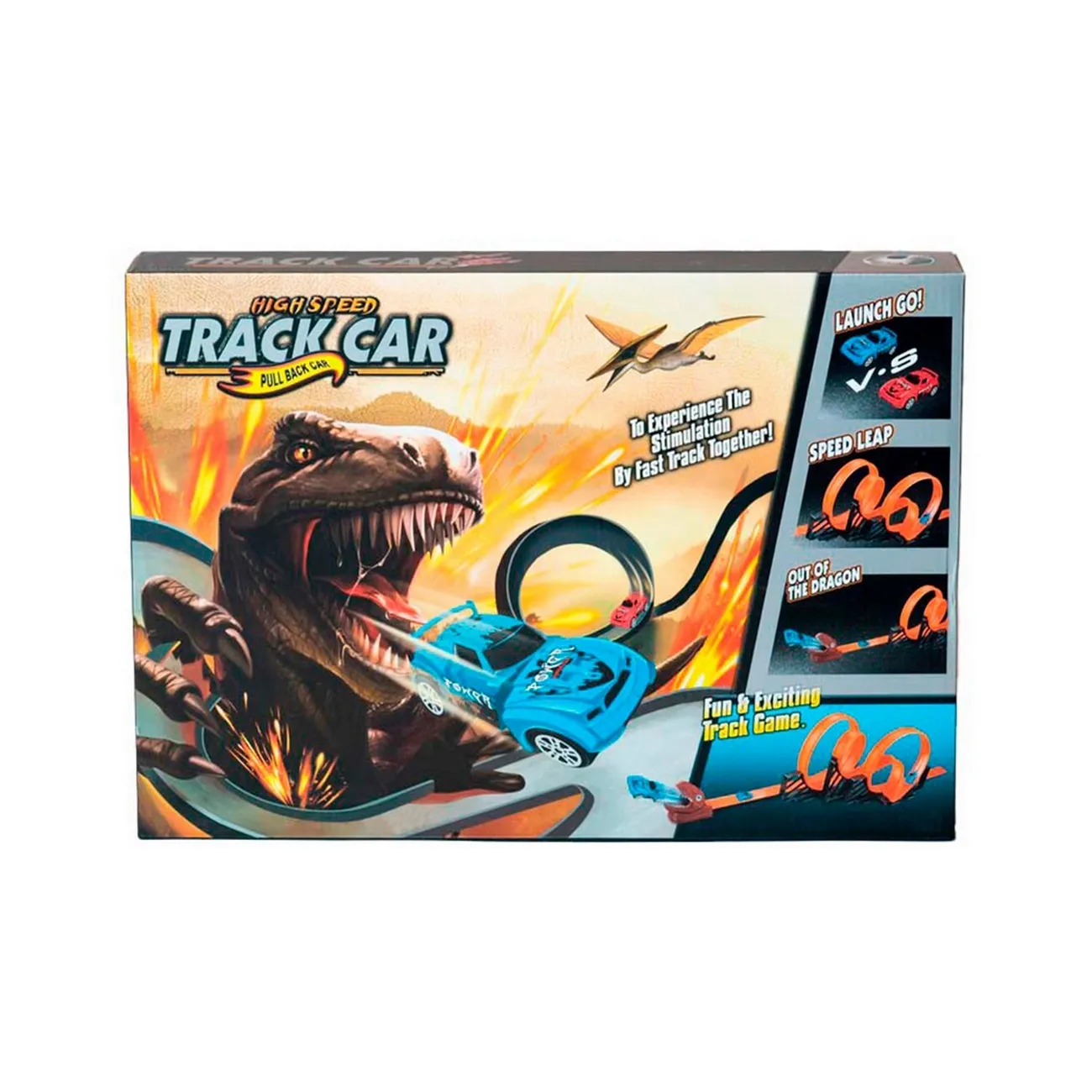 Pista De Tiranosaurio Rex Dinosaurio Juguete Niños + Carro 