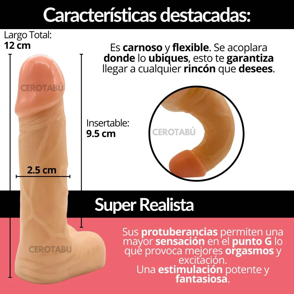 Dildo Consolador Super Realista En Silicona Juguete Sexual 