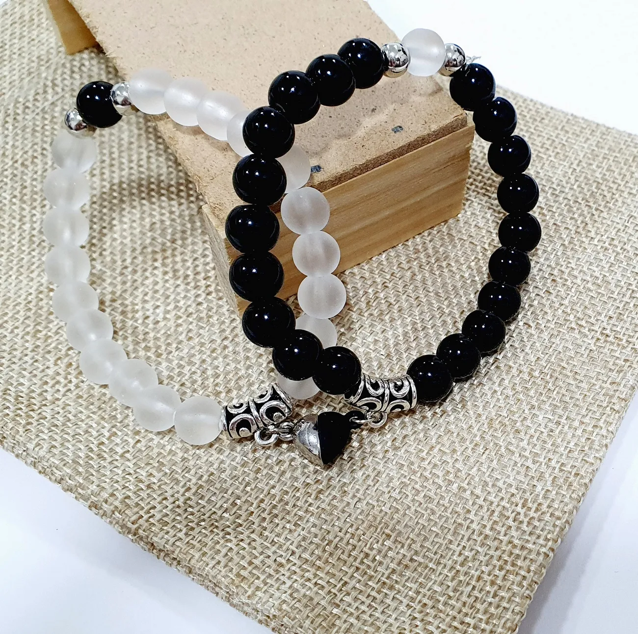 Pulsera Para Pareja Iman Corazon Unisex + Estuche