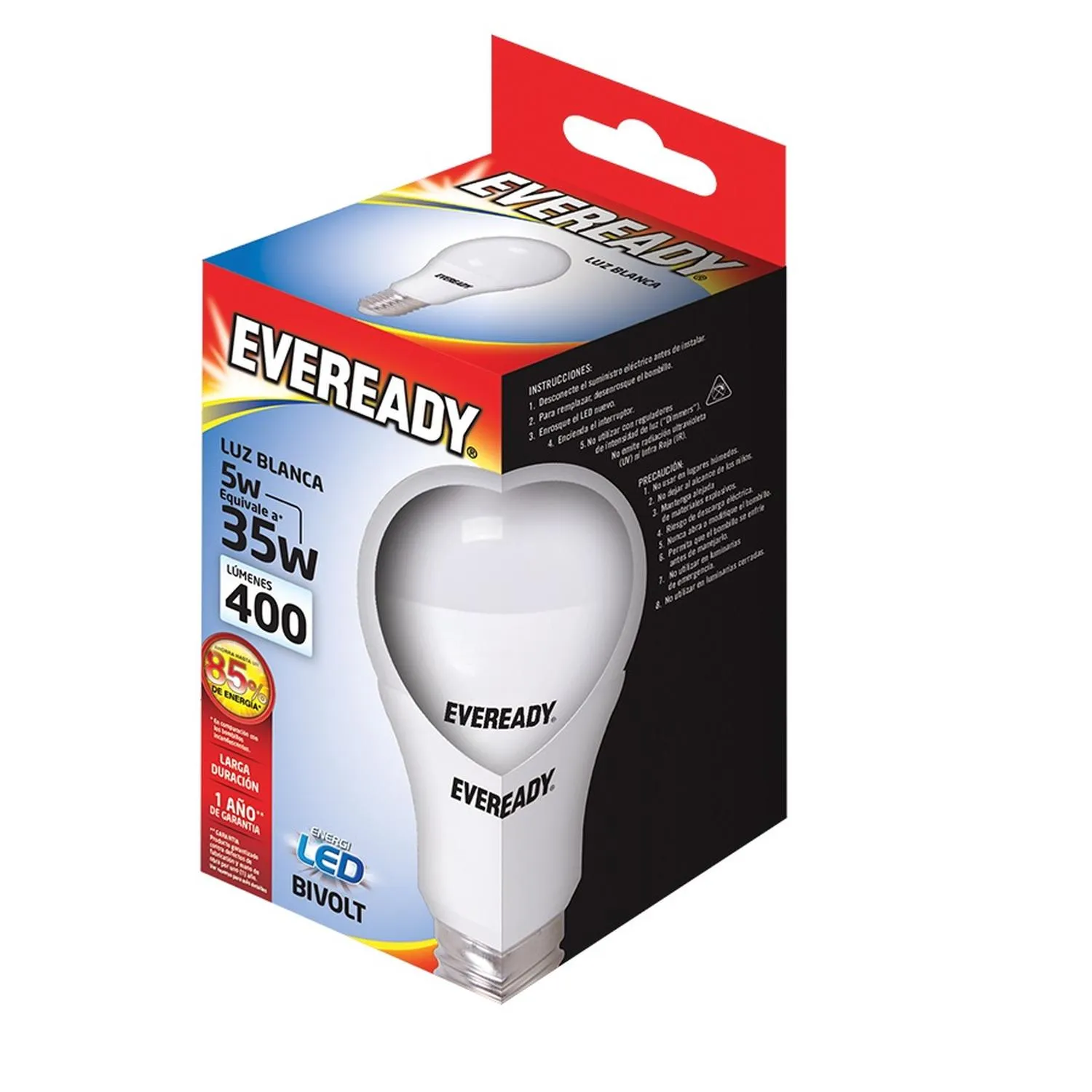 Bombillos LED EVEREADY 5W 400 Lumens x10 Und