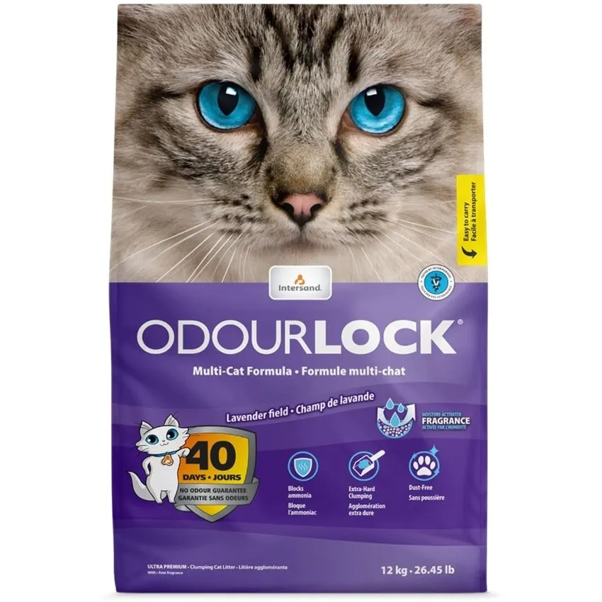 Odourlock Arena Gatos Libre Polvo Ultrapremium Lavanda 12kg