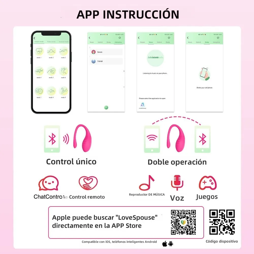  Vibrador Consolador Inalámbrico Con Bluetooth 