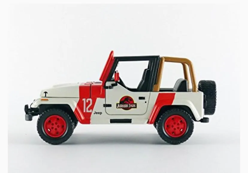 Juguete Carro Película Jurassic World Jeep Wrangler 1992 Escala 1:24 Original 