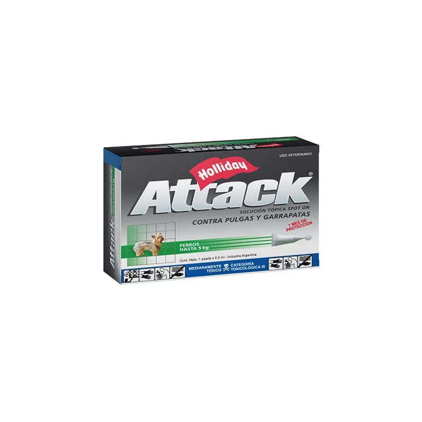 Attack Perros Pipeta Control Pulgas Garrapatas 0,5ml