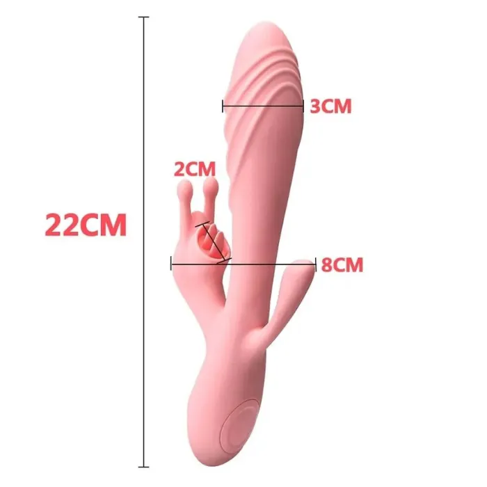 Vibrador Consolador 3 En 1 Triple Estimulacion Y Lengua Con Calefaccion