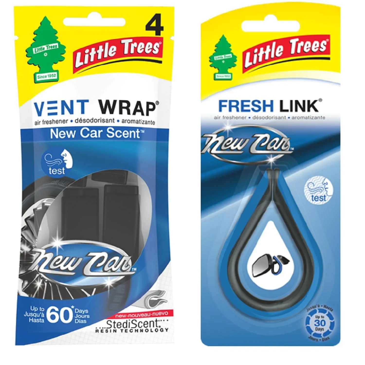 Kit Ambientador Little Trees Vent Wrap + Fresh Link Carro Nuevo