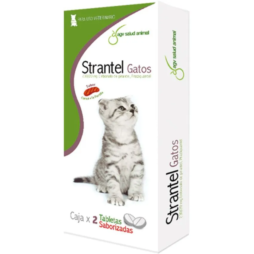 Strantel Antiparasitario Gatos Tableta Saborizada