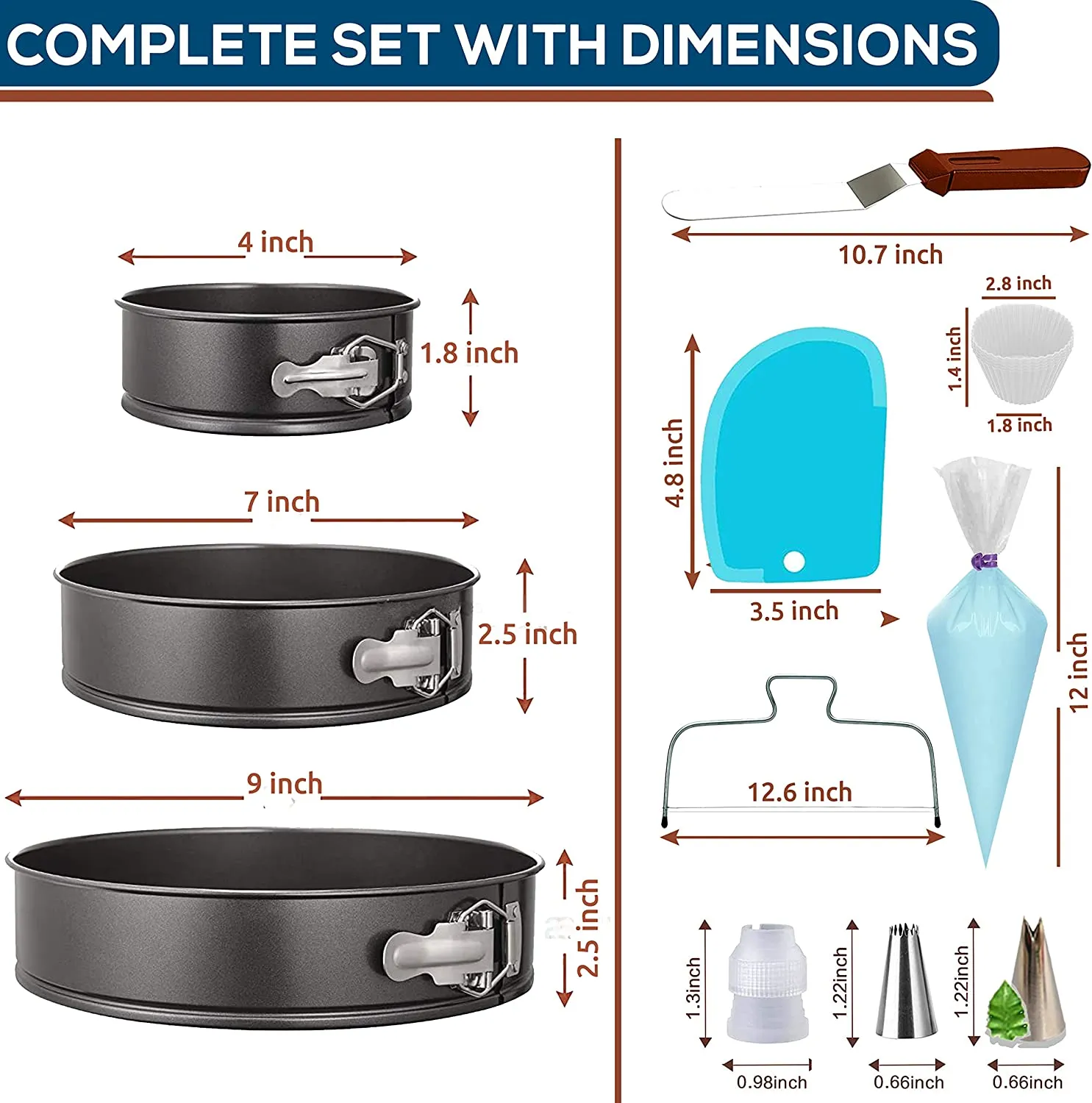 Juego De Moldes Para Pasteles y Accesorios 