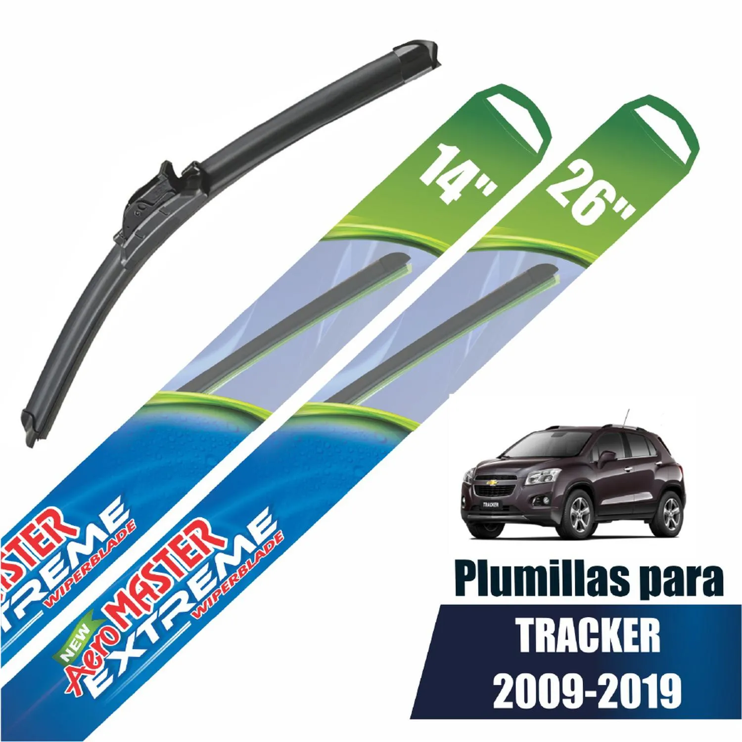 Par Plumillas Codinter AeroExtreme Chevrolet Tracker 14" | 26"