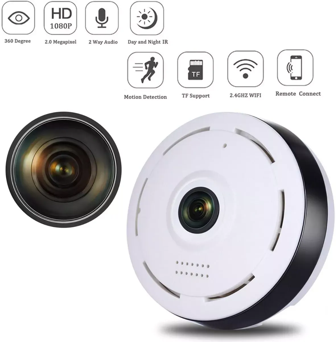 Cámara Ip Wifi Seguridad 360 Grados 3d 960p Super Precio