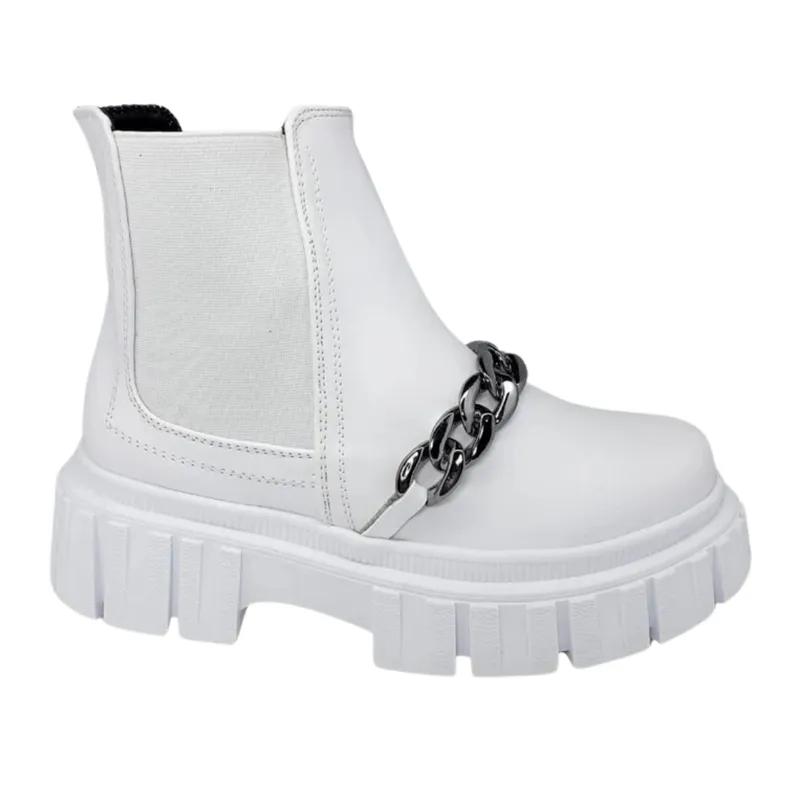 Botin Plataforma Blanco Aurora