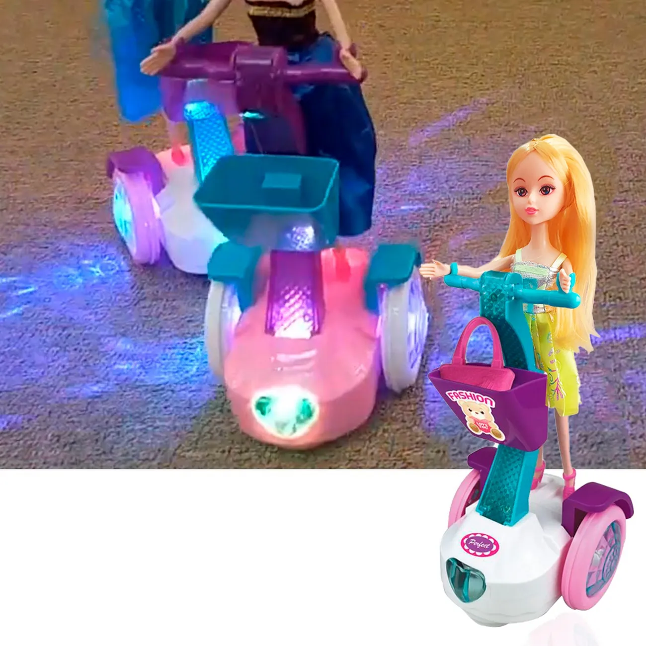 Muñeca Barbie Baile Musical Con Patineta Scooter + Baterias