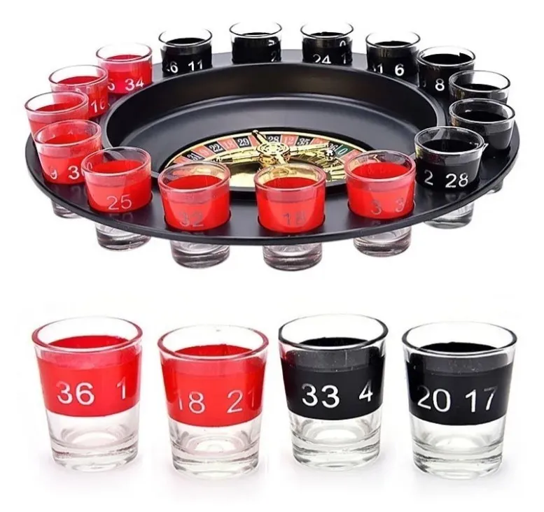 Ruleta De Shots Juego Mesa 16 Copas Juego Para Fiestas