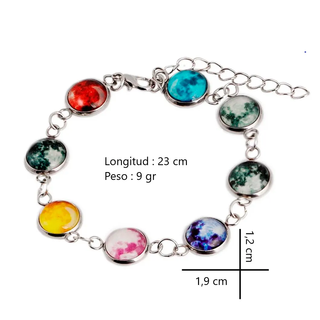 Pulsera Lunas Luminosas + Estuche