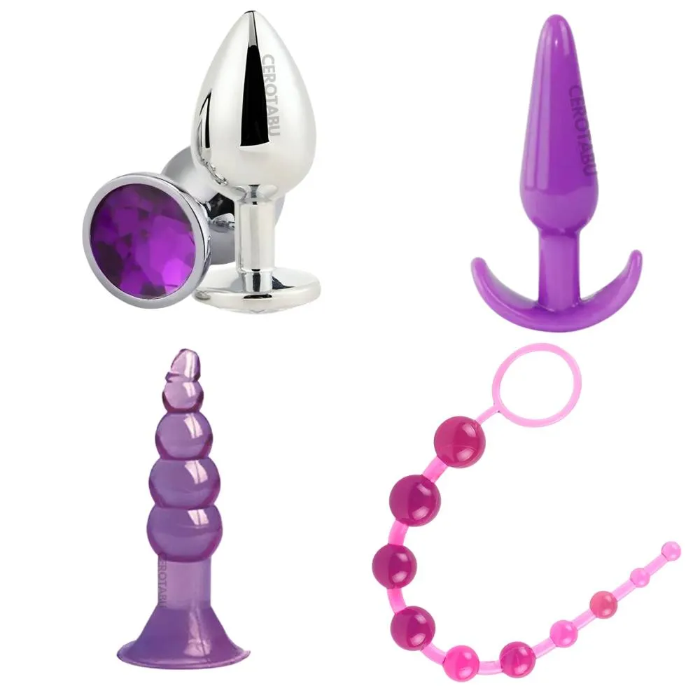 Kit Anal 1 Plug Anal + 2 Acostumbradores + 1 Bolas Chinas