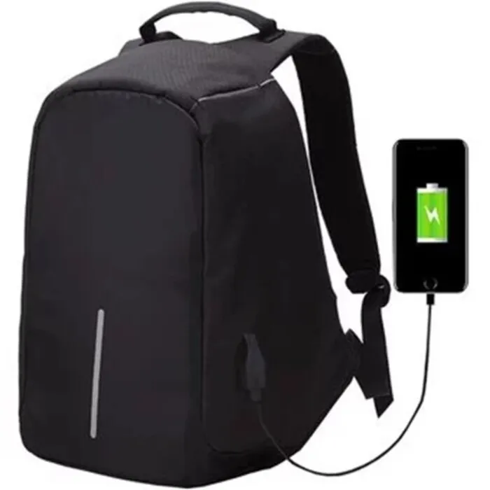 Maleta Antirrobo Mochila Morral Anti Robo Con Cable USB