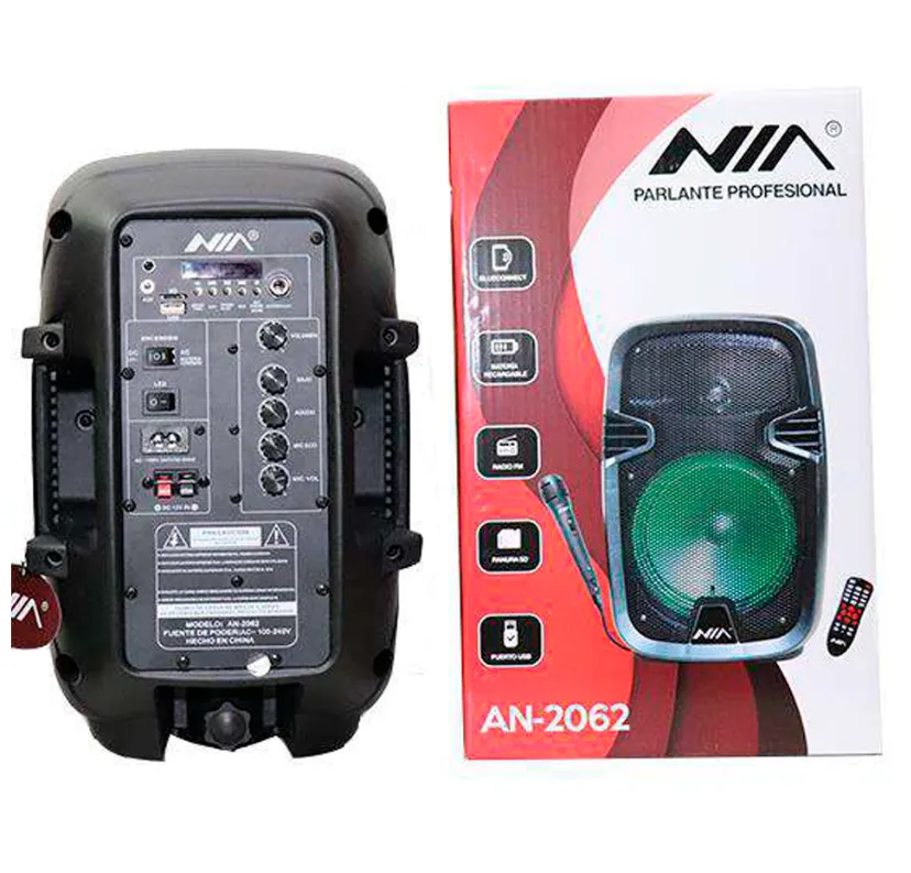 Cabina De Sonido Parlante Recargable Bluetooth Nia 8''