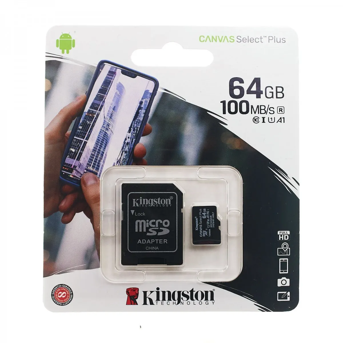 Memoria Micro SD 64GB Original Kingston 100MB/S